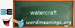 WordMeaning blackboard for watercraft